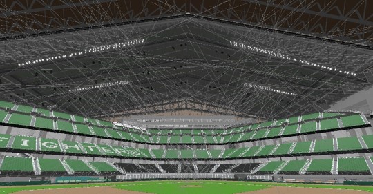 日本ハム新球場に設置される「照明演出」のイメージ図（球団提供）