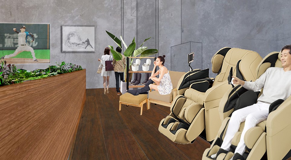 日本ハム新球場に設置される「Panasonic CLUB LOUNGE」内での製品展示のイメージ図（球団提供）