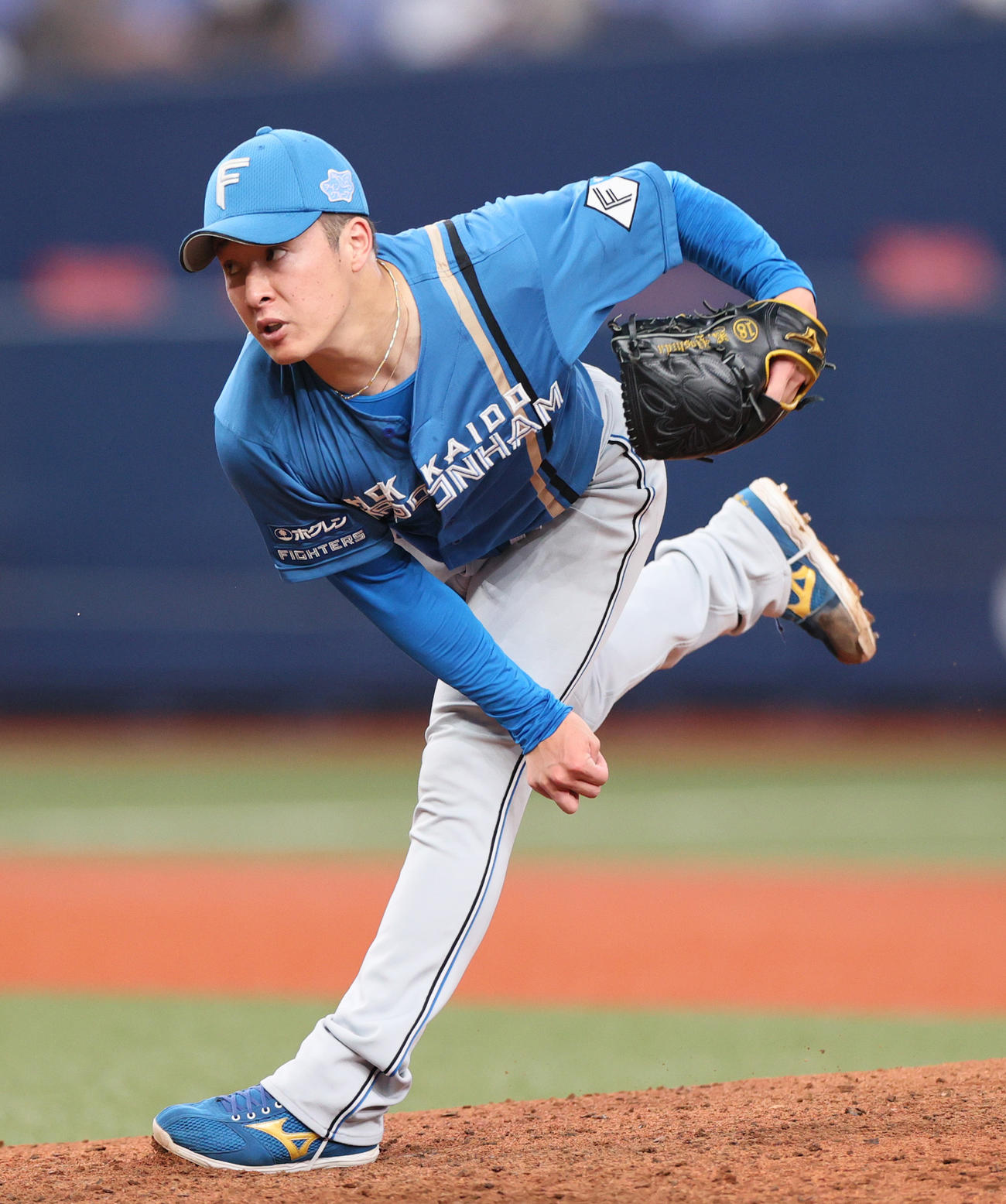 オリックス対日本ハム　6回、日本ハム2番手で登板の吉田（撮影・上山淳一）