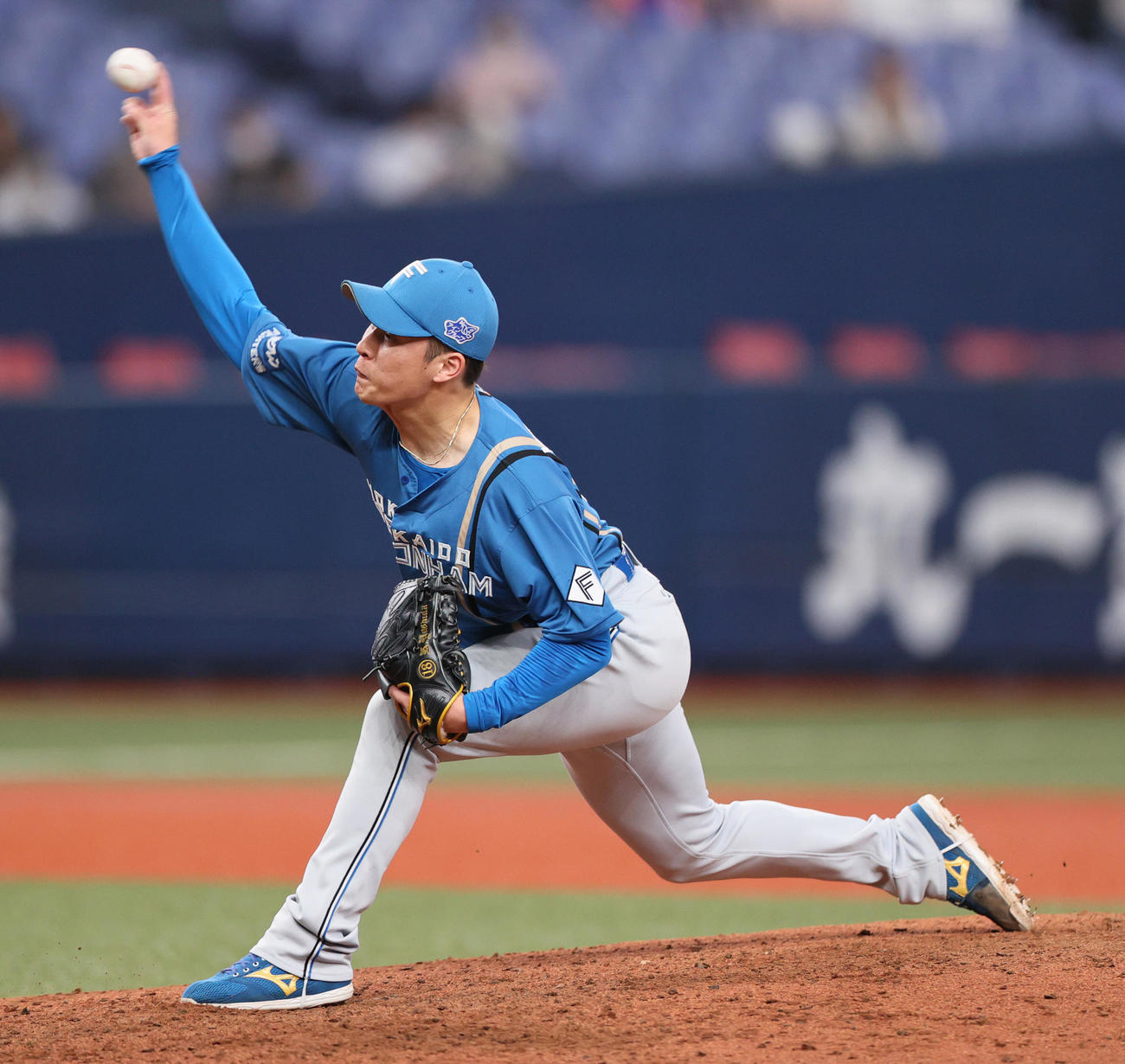 オリックス対日本ハム　6回、日本ハム2番手で登板の吉田（撮影・上山淳一）