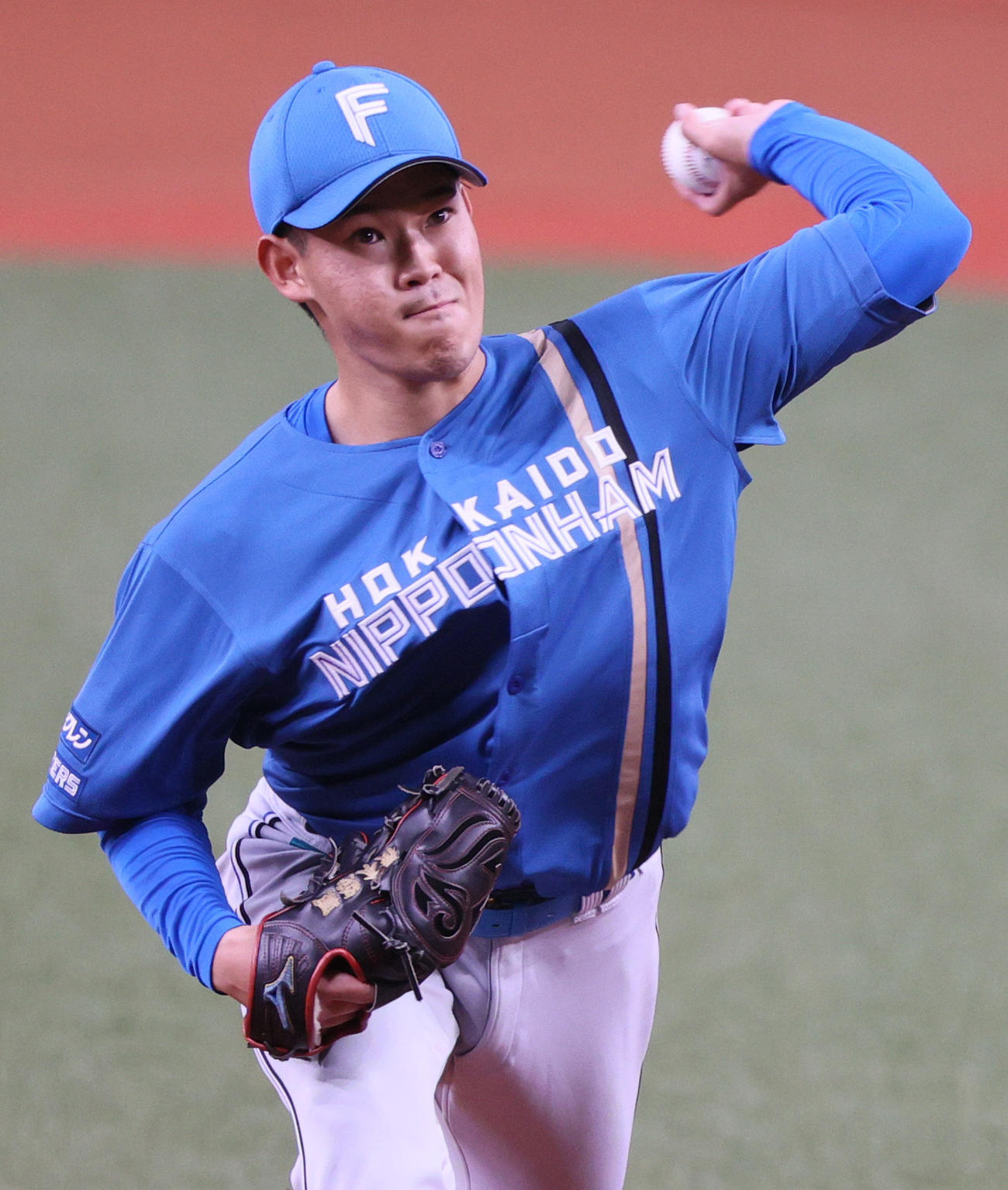 オリックス対日本ハム　日本ハム先発の根本（撮影・上山淳一）