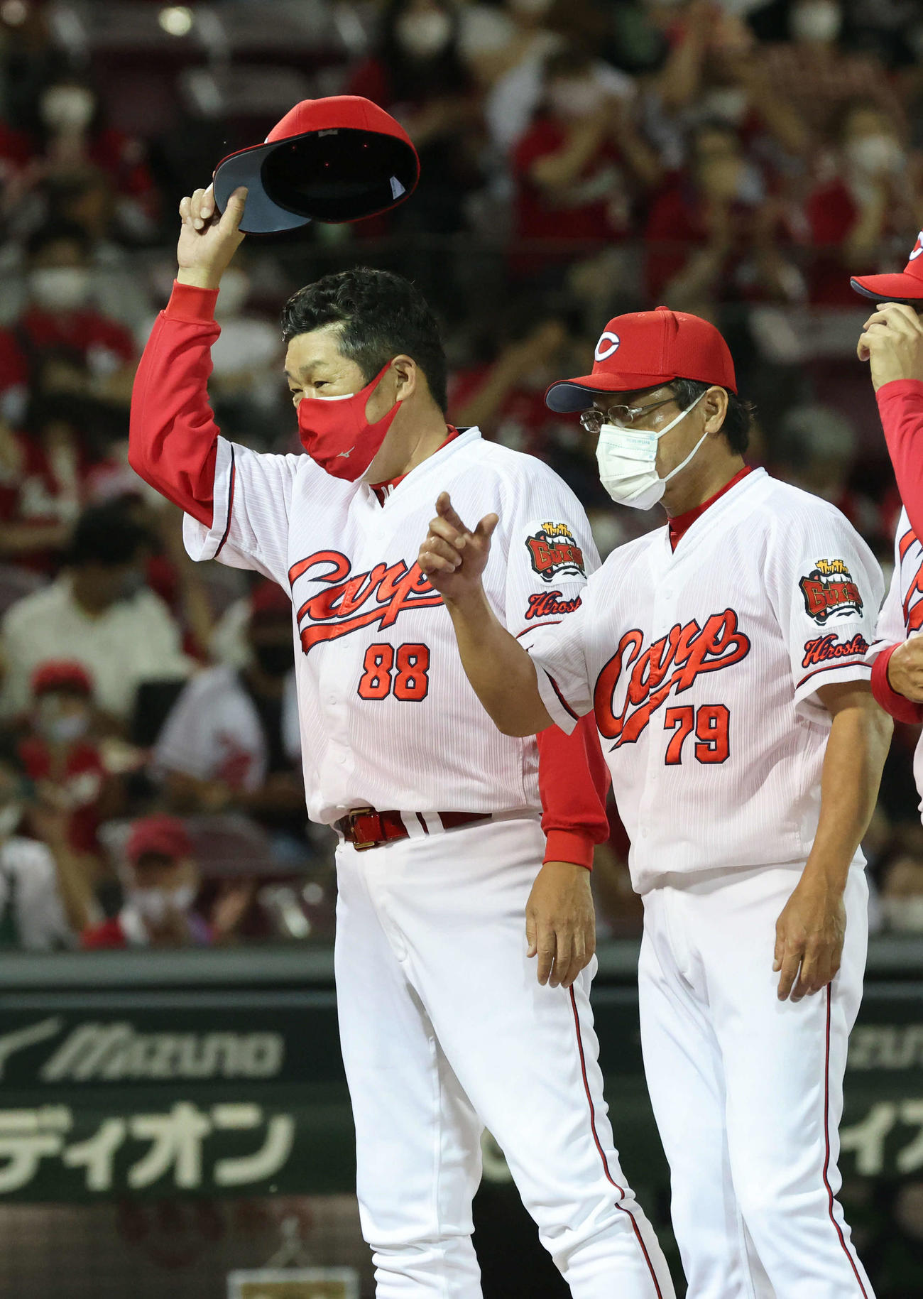 広島対阪神　阪神に勝った佐々岡監督（撮影・加藤孝規）