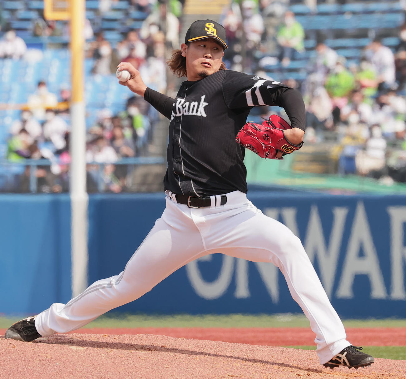 ソフトバンク杉山一樹（2022年3月13日撮影）