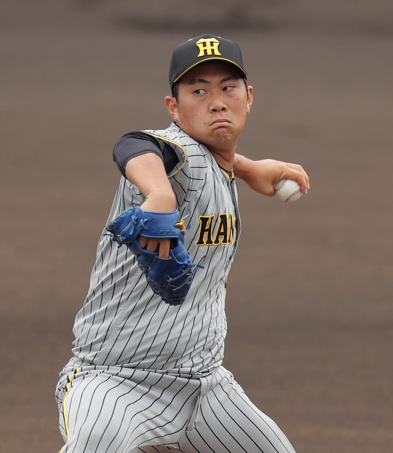 オリックス対阪神　力投する阪神先発の桐敷（撮影・前田充）