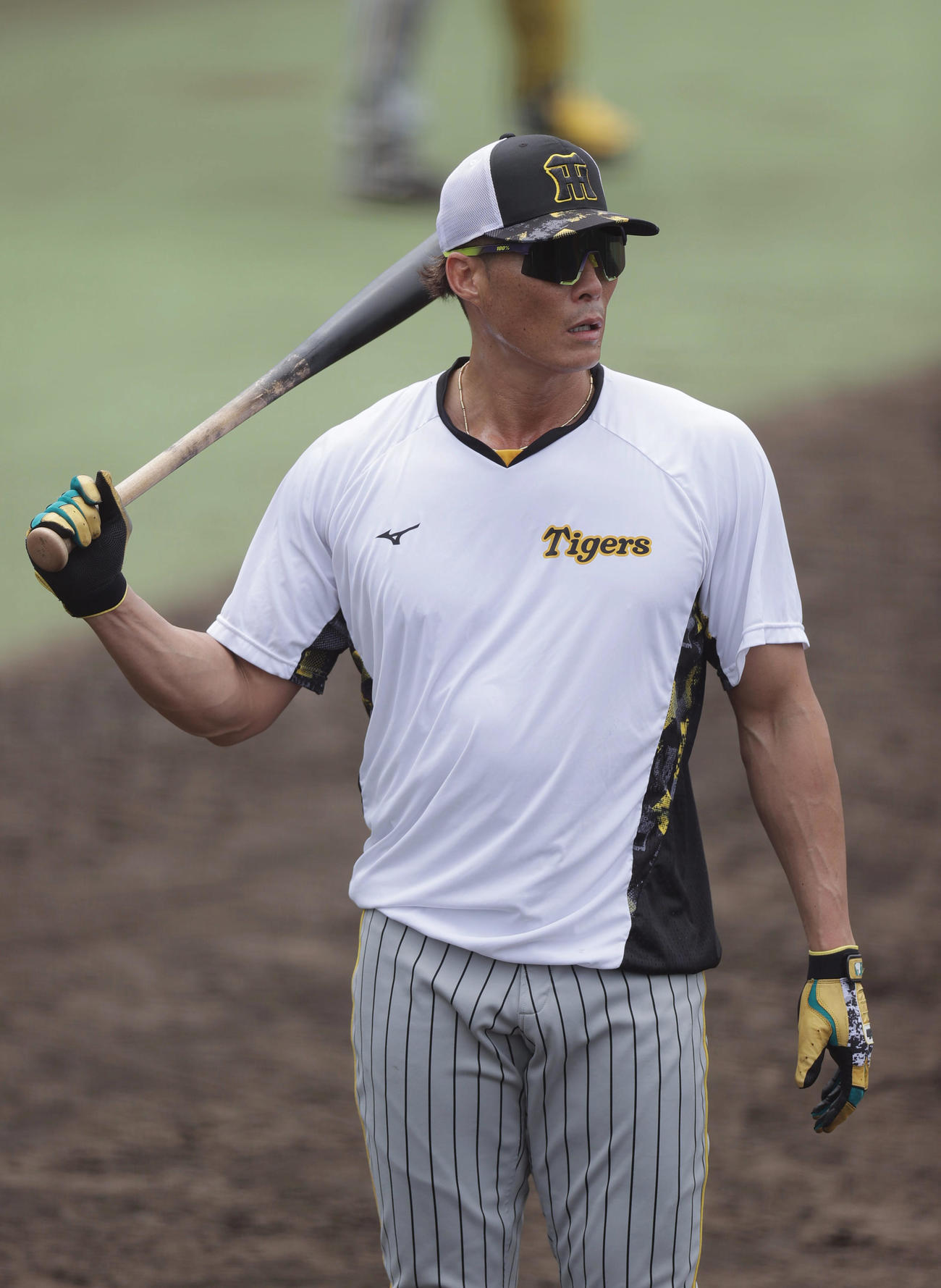 ウエスタン・リーグ　オリックス対阪神　試合前練習に臨む阪神糸井（撮影・前田充）