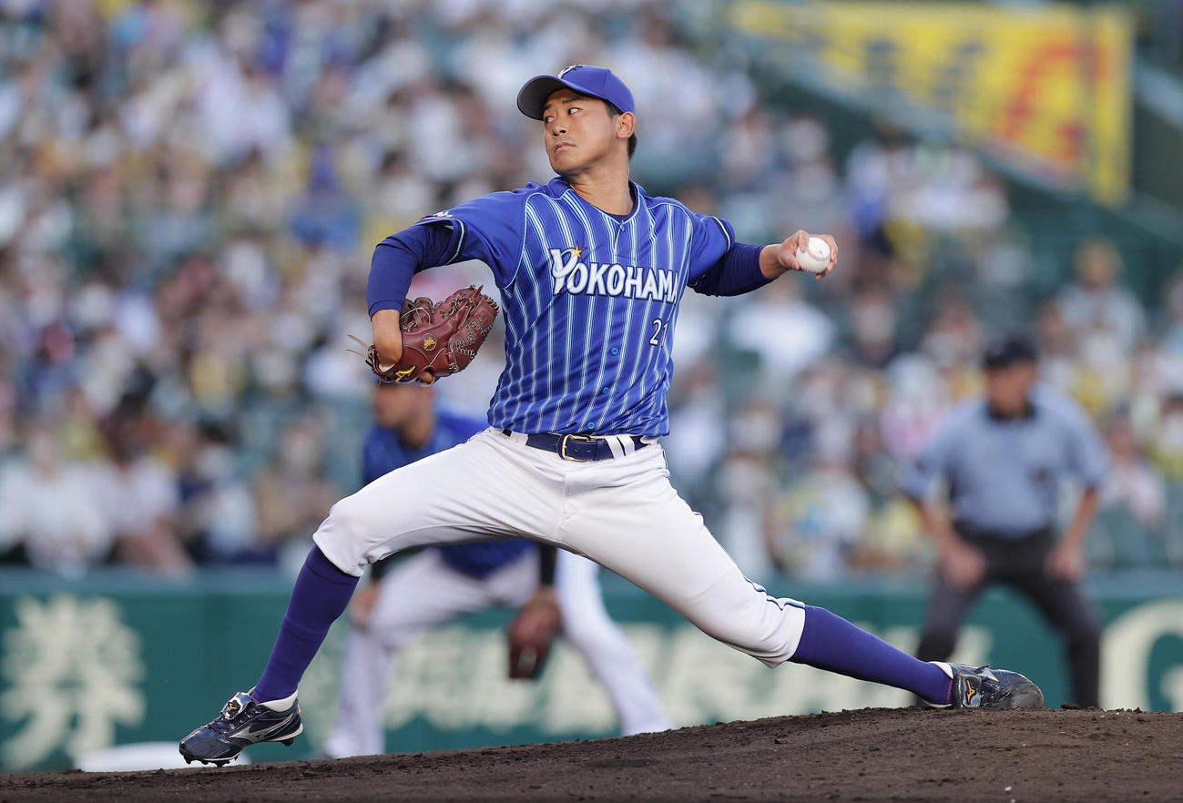 阪神対DeNA　力投するDeNA先発の今永（撮影・前田充）