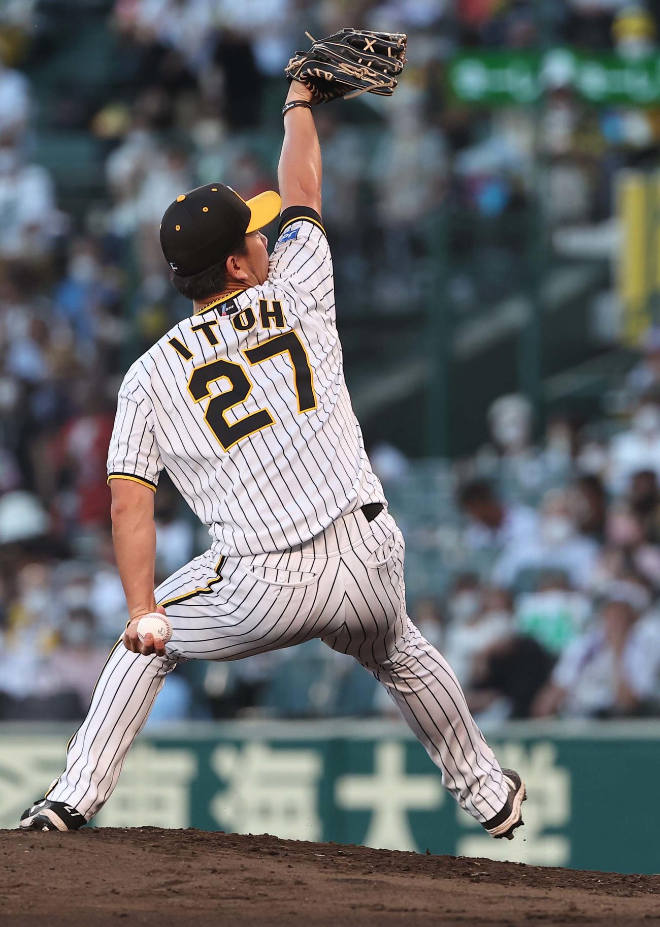 阪神対DeNA　阪神先制の伊藤将（撮影・上田博志）