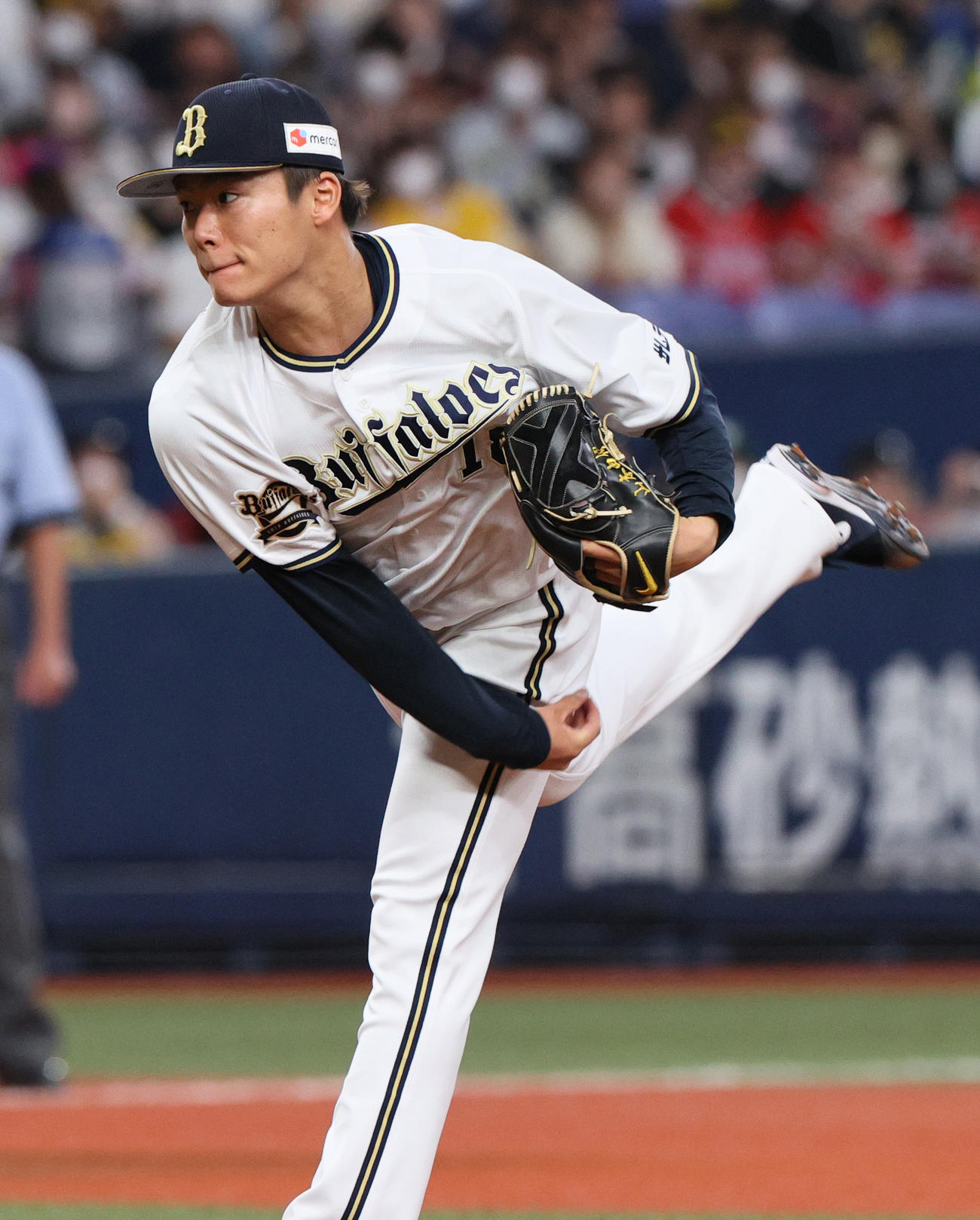 オリックス対ソフトバンク　オリックス先発の山本（撮影・上山淳一）