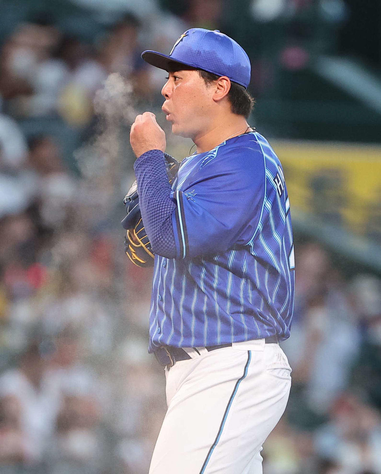 阪神対DeNA戦　4回、浜口は大山の中犠飛で先制点を許す（撮影・上田博志）