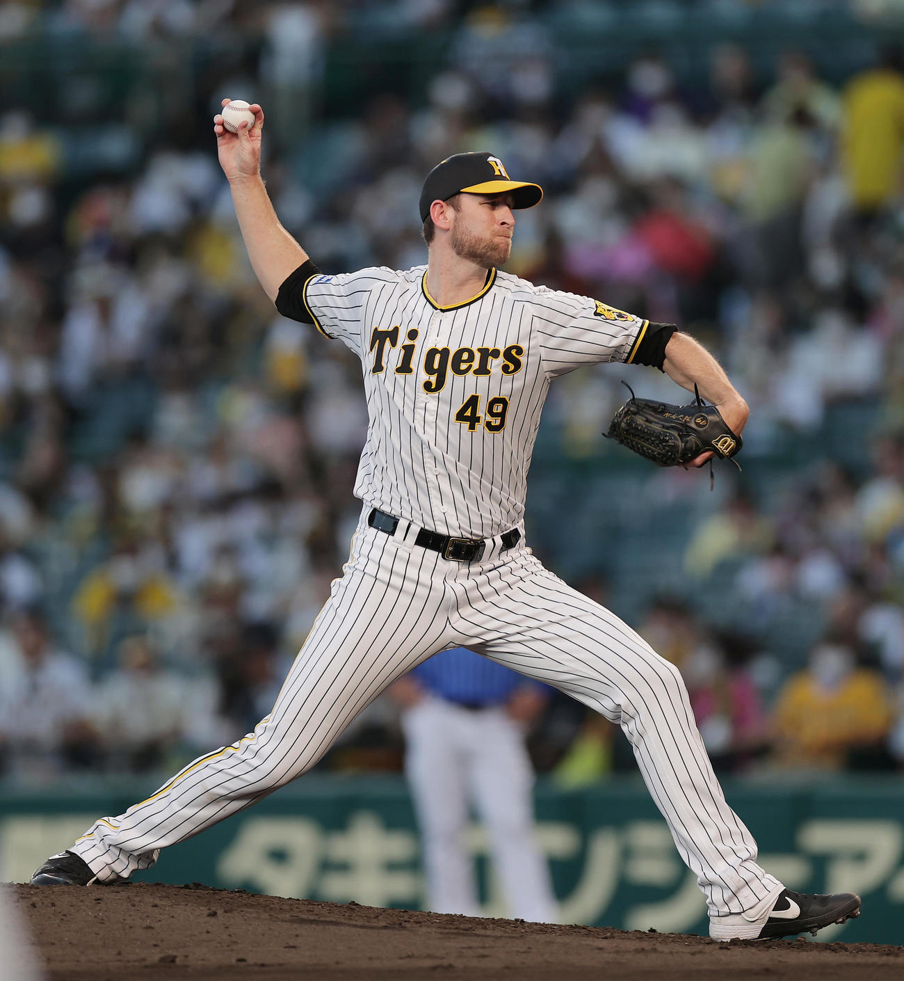 阪神対DeNA　先発し力投する阪神先発のガンケル（撮影・前田充）
