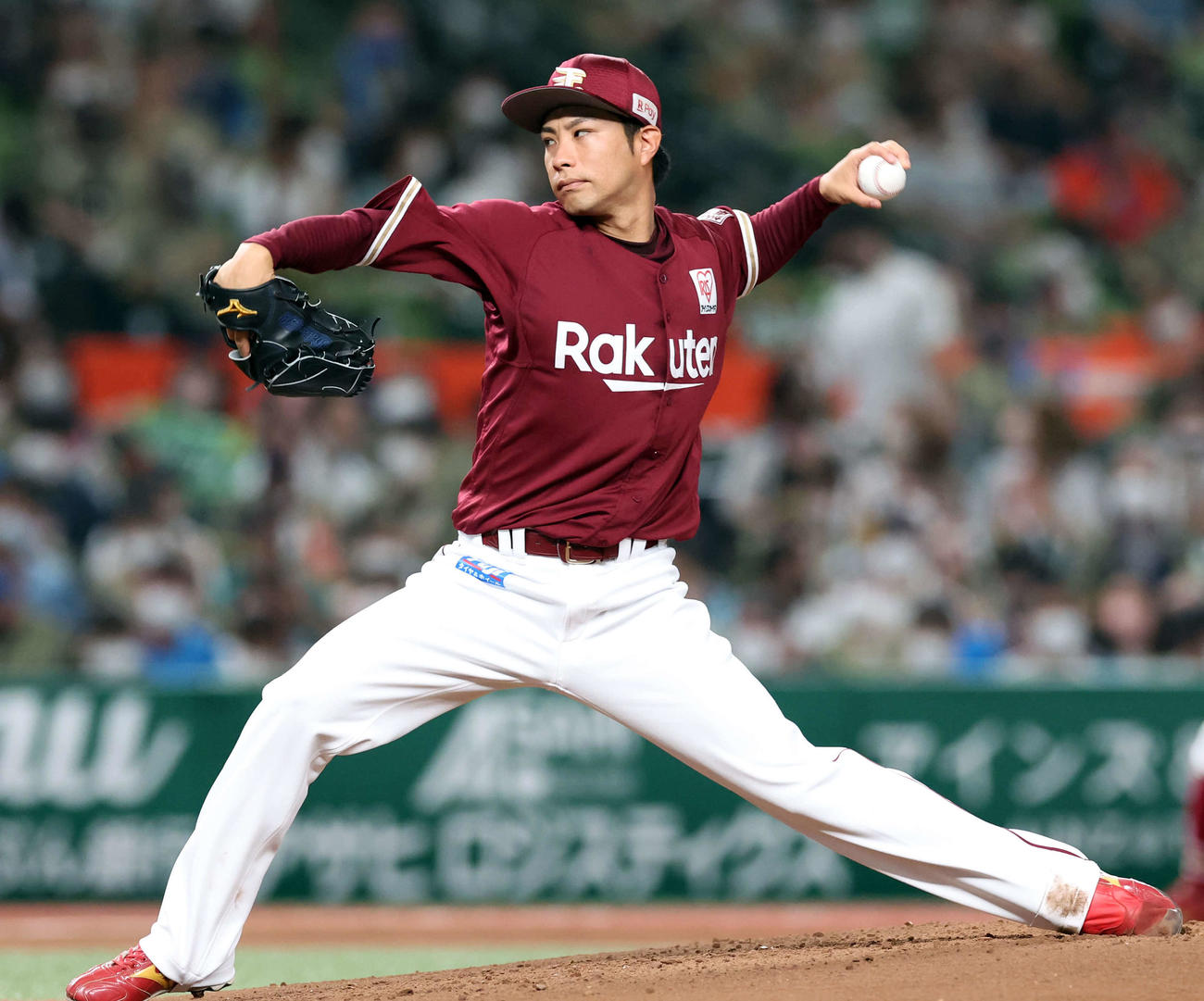 西武対楽天　楽天先発の辛島（撮影・浅見桂子）