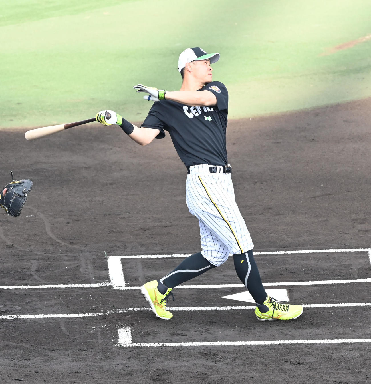 全セ対全パ　ホームランダービーに出場した阪神佐藤輝（撮影・前岡正明）
