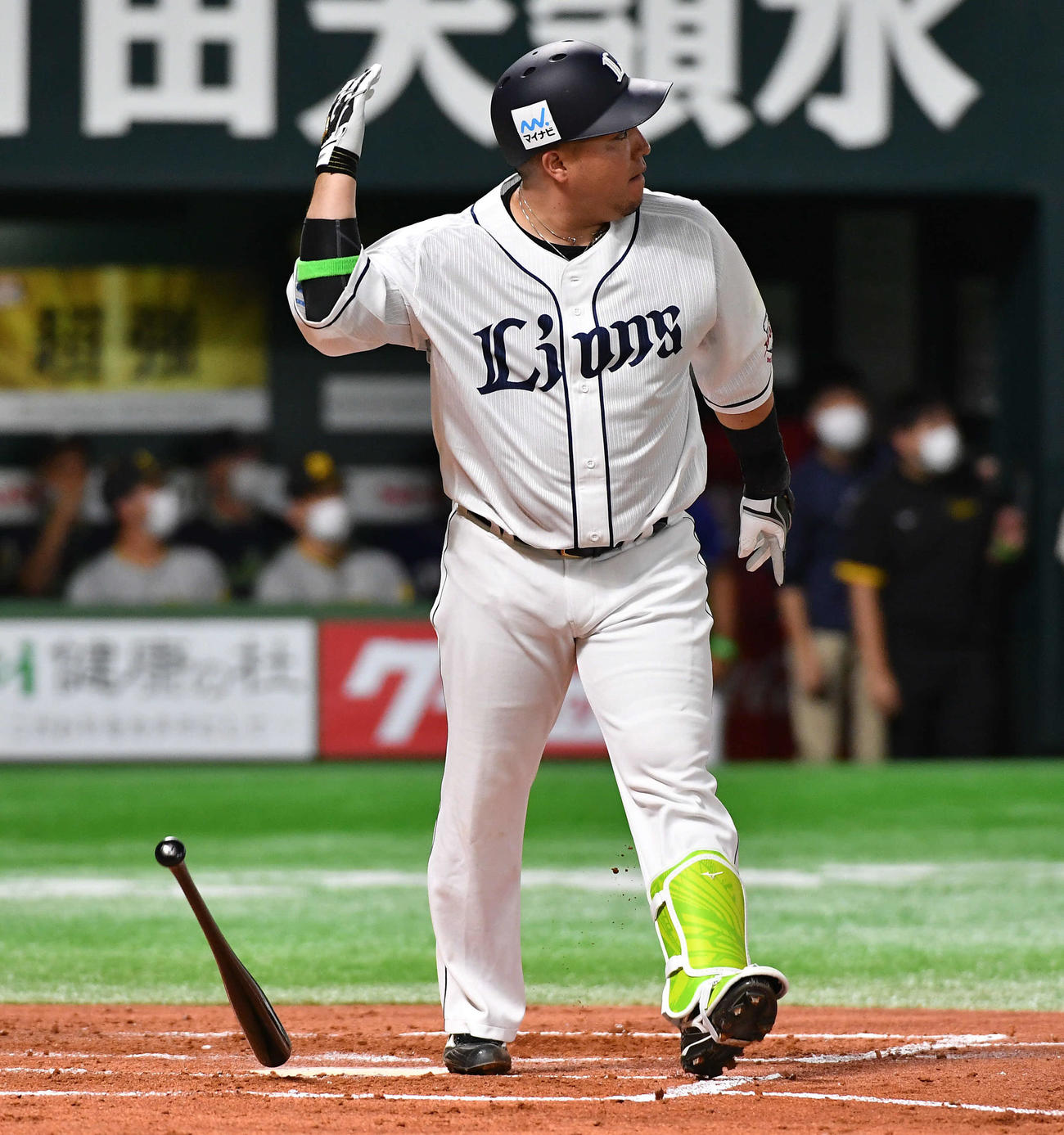 全パ対全セ　2回裏全パ無死、西武山川は左越え本塁打を放つ（撮影・岩下翔太）