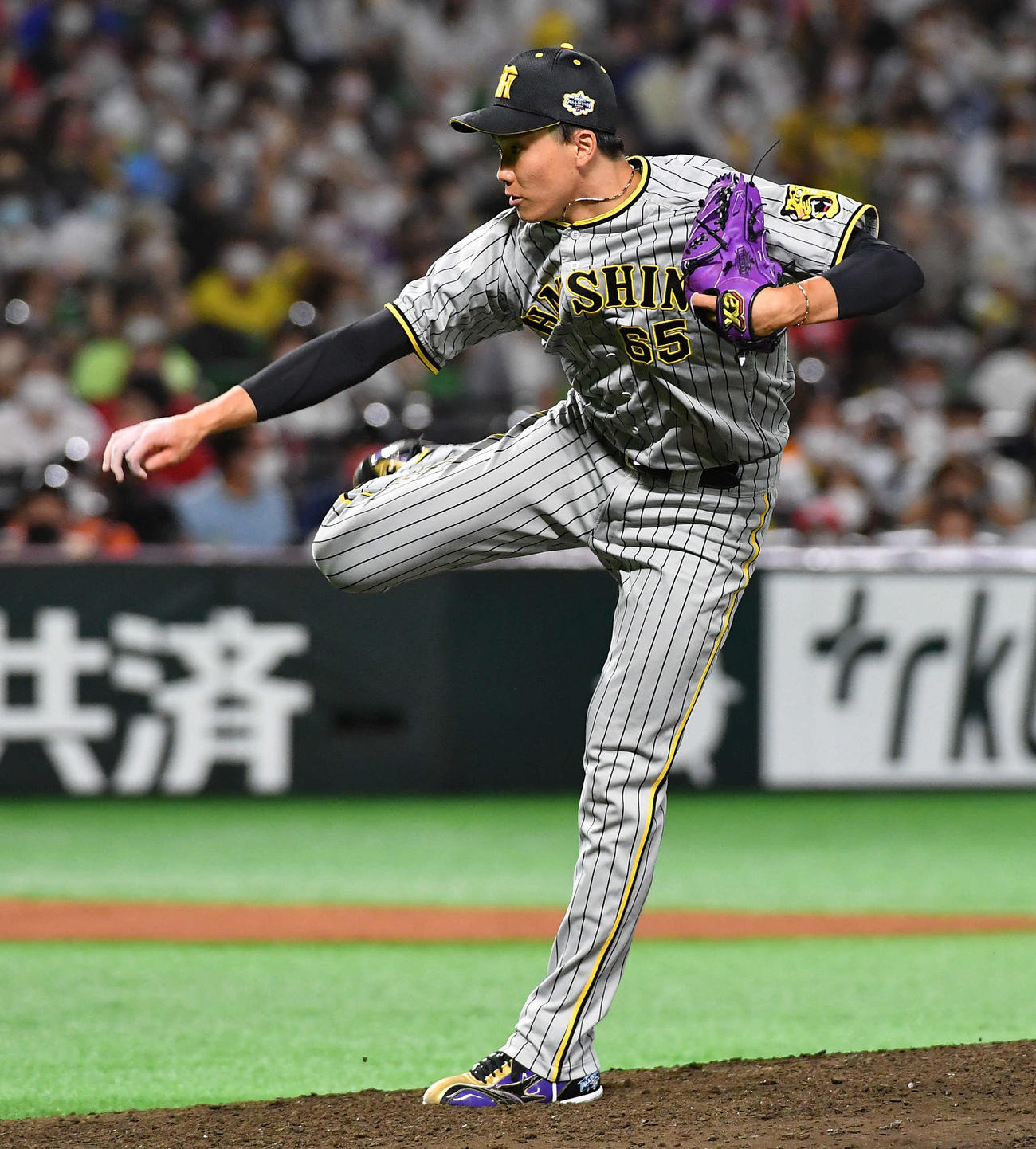 全パ対全セ　全セ5番手の阪神湯浅（撮影・岩下翔太）