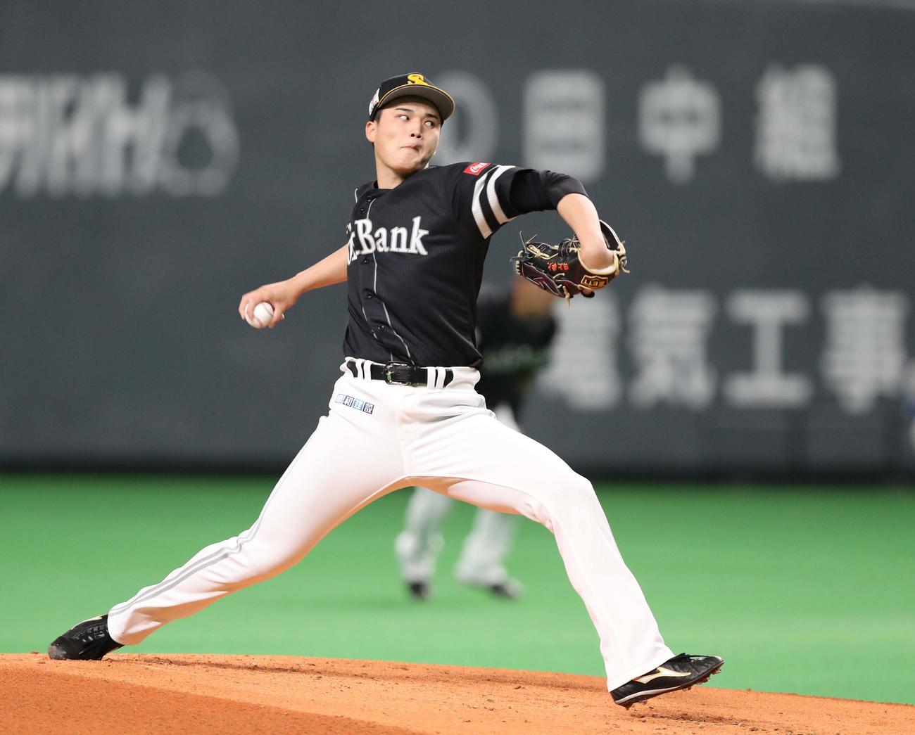 ソフトバンク田上奏大（2022年4月23日撮影）