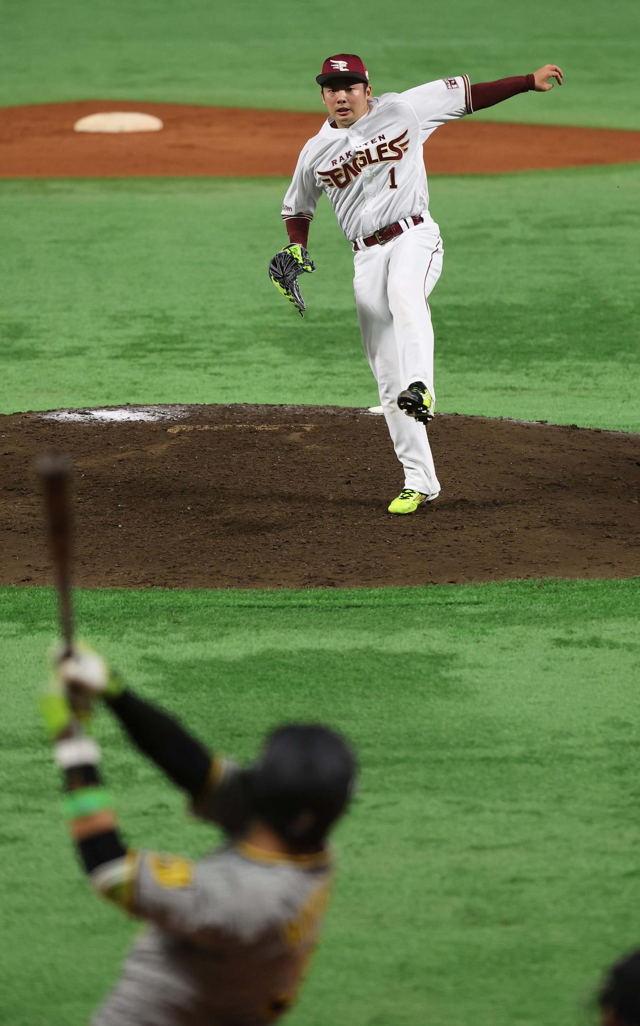 全パ対全セ　9回表全セ2死、松井は大山を中飛に打ち取る（撮影・上田博志）
