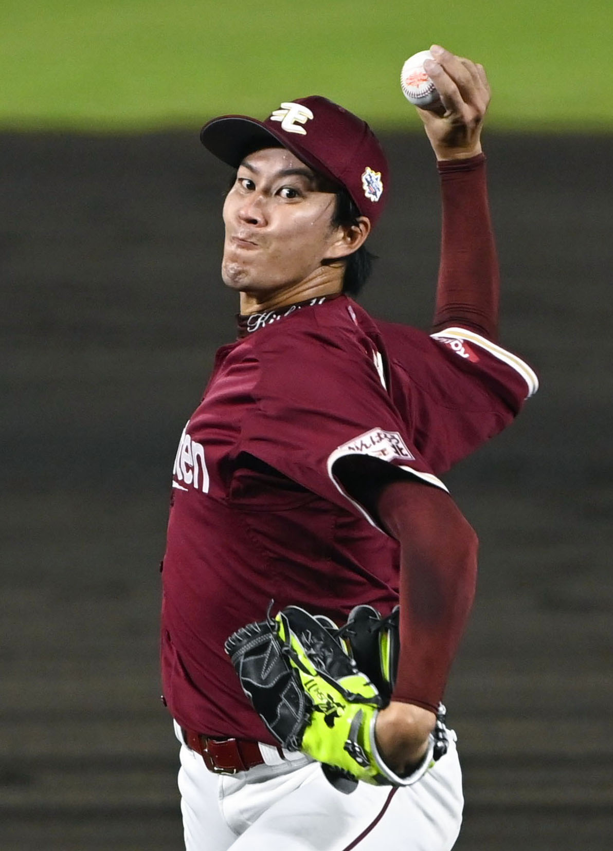 7回、7番手で登板した全パ岸（共同）
