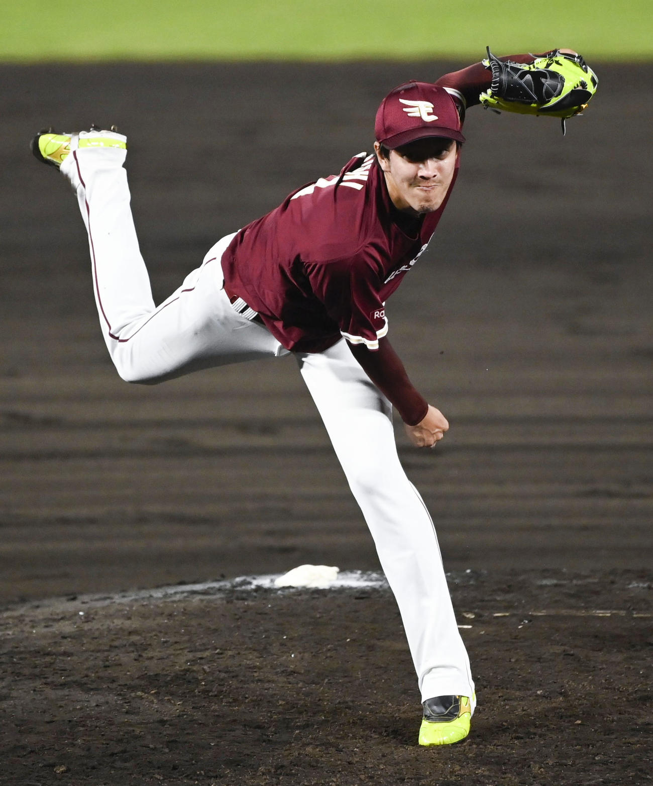 7回、7番手で登板した全パ岸（共同）