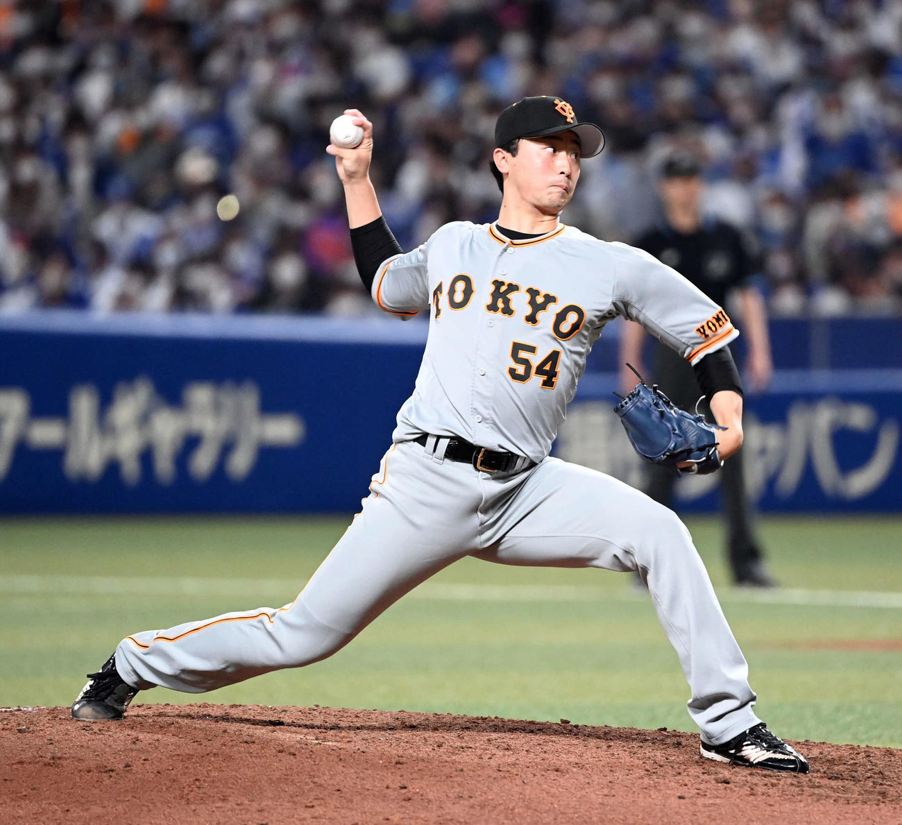 巨人直江大輔（2022年4月24日撮影）