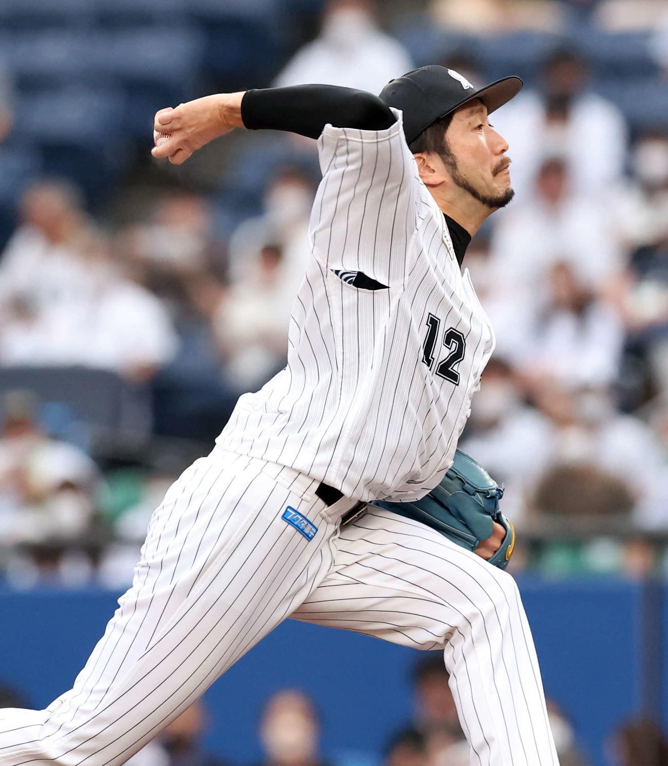 ロッテ石川歩（2022年7月20日撮影）