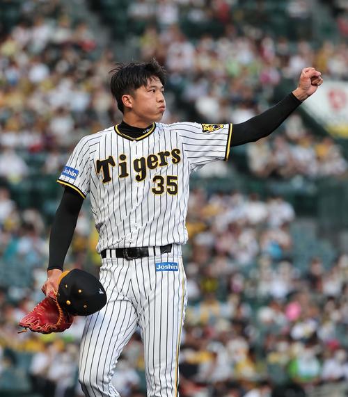 阪神対ヤクルト　6回2失点と好投した才木（撮影・上田博志）