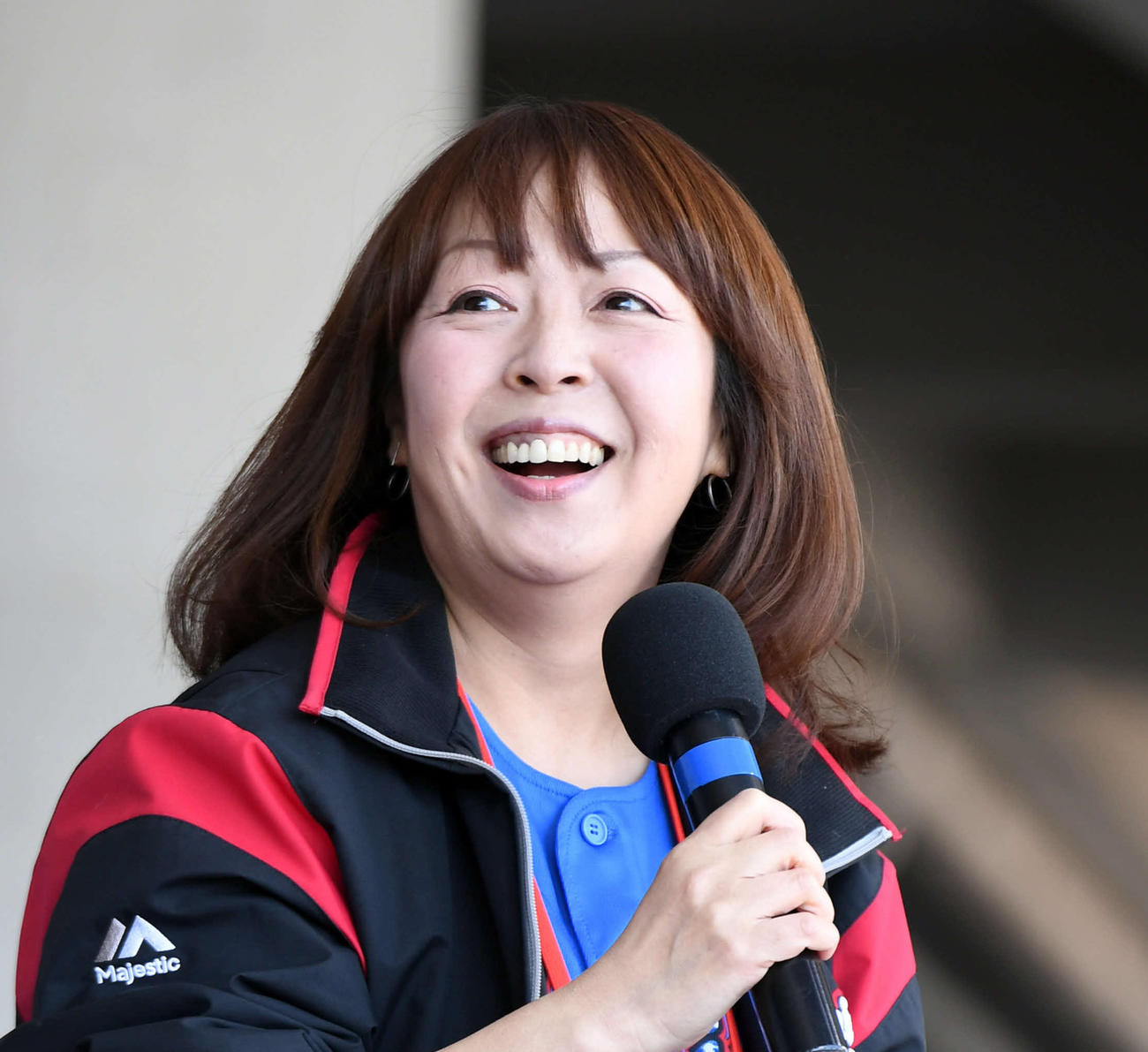20年4月　ZOZOマリンの場内アナウンサー谷保恵美さん