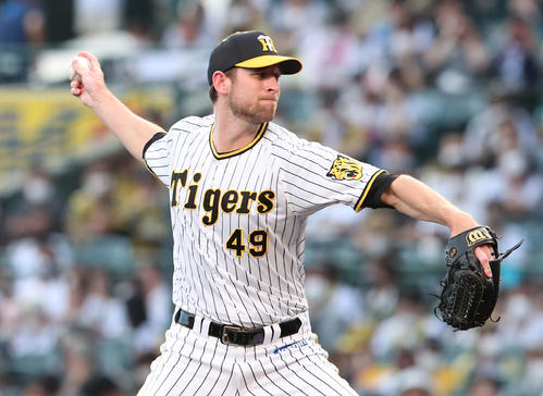 阪神対ヤクルト　ヤクルト戦に先発するガンケル（撮影・白石智彦）