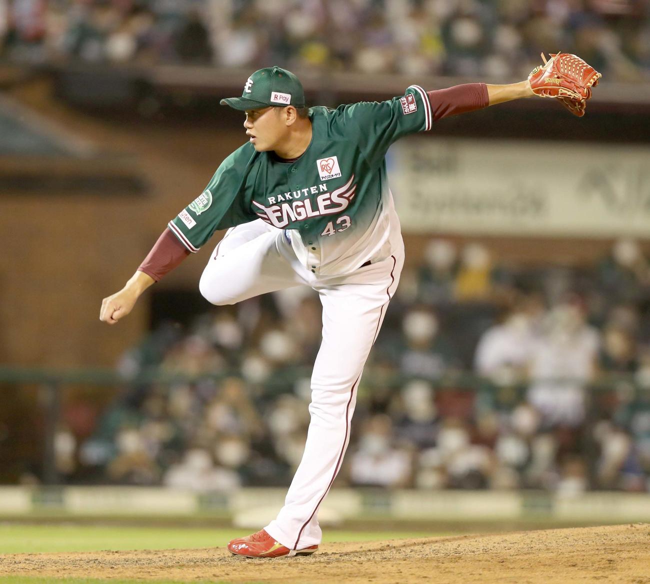 楽天対日本ハム　9回に登板の宋家豪（撮影・黒川智章）