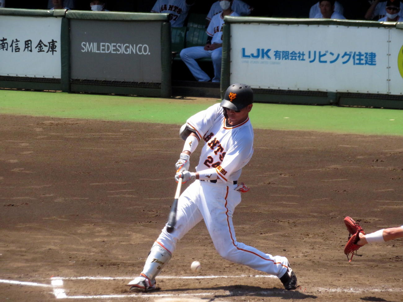 巨人対日体大　3軍戦に「3番・捕手」でスタメン出場した巨人大城（撮影・三須一紀）