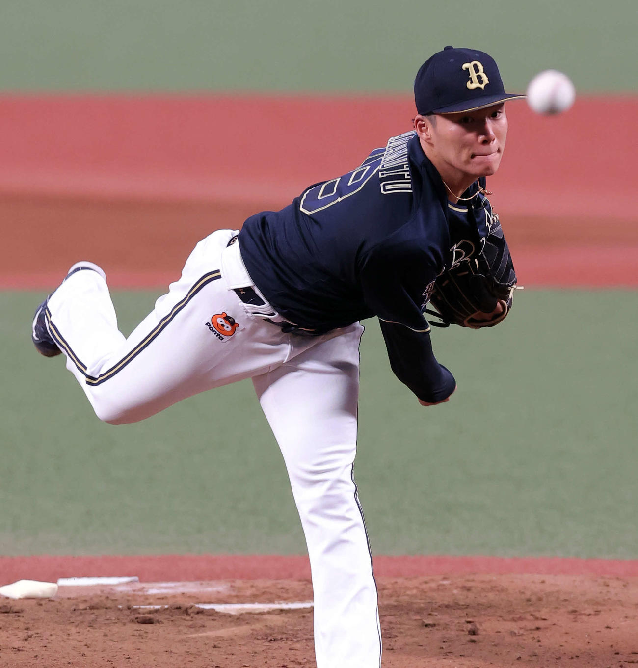 西武対オリックス　オリックス先発の山本（撮影・浅見桂子）