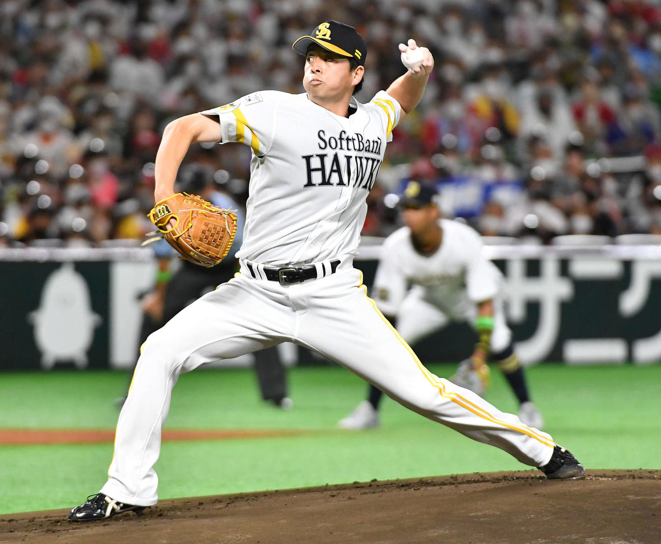ソフトバンク大関友久（2022年7月26日撮影）