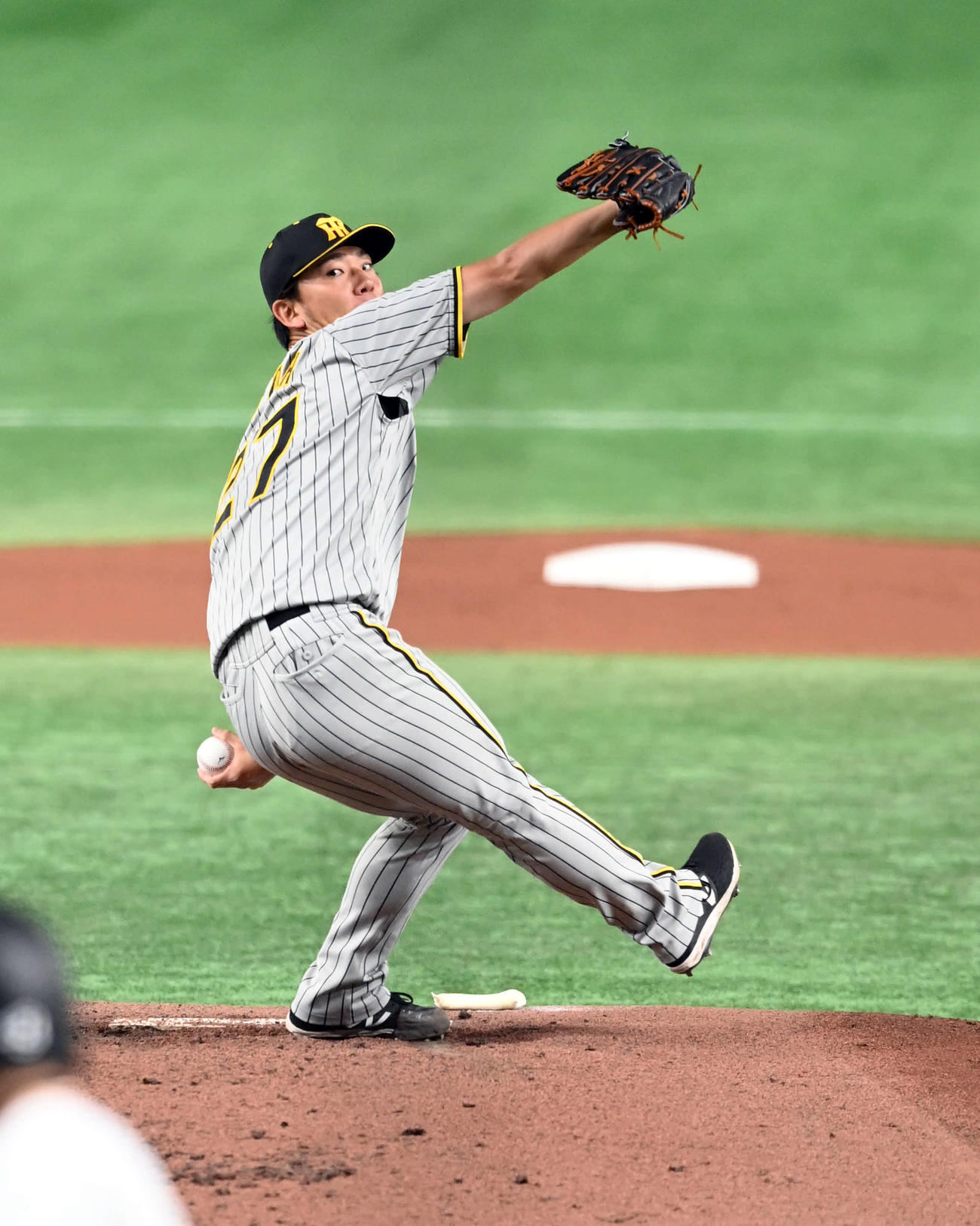 巨人対阪神　力投する阪神先発の伊藤将（撮影・たえ見朱実）