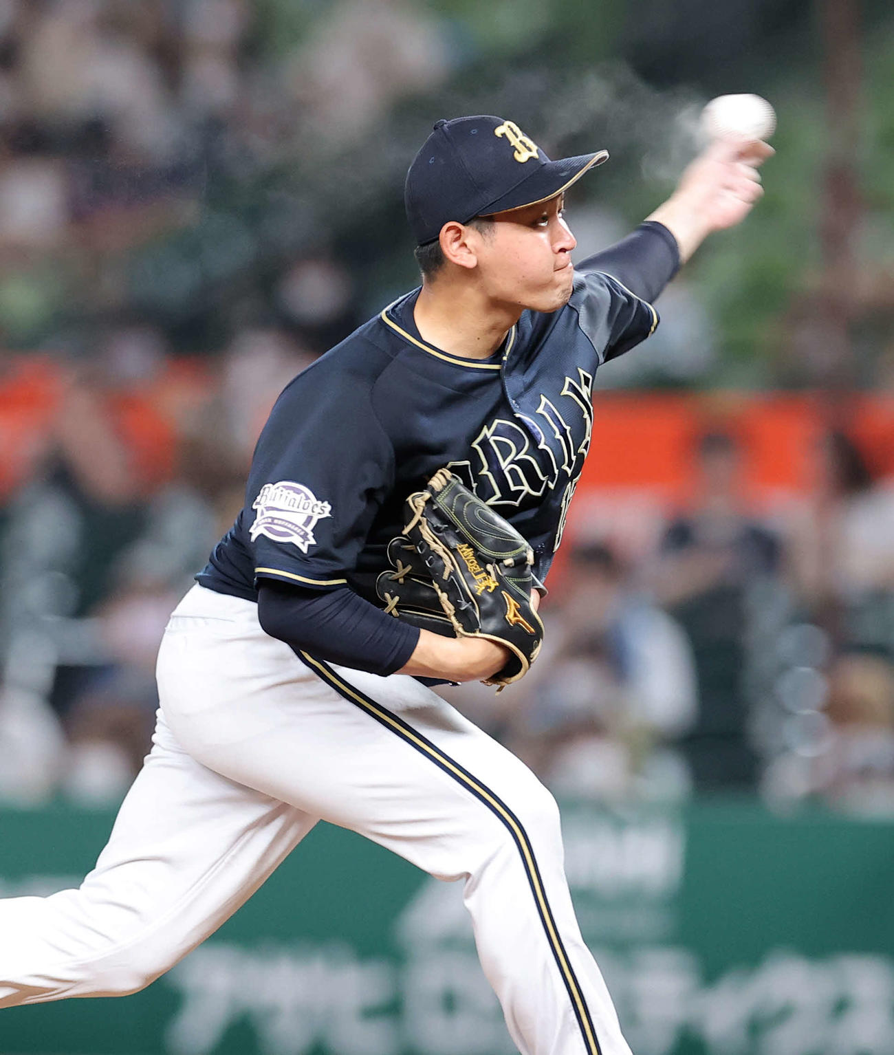 西武対オリックス　力投するオリックス先発の宮城（撮影・浅見桂子）