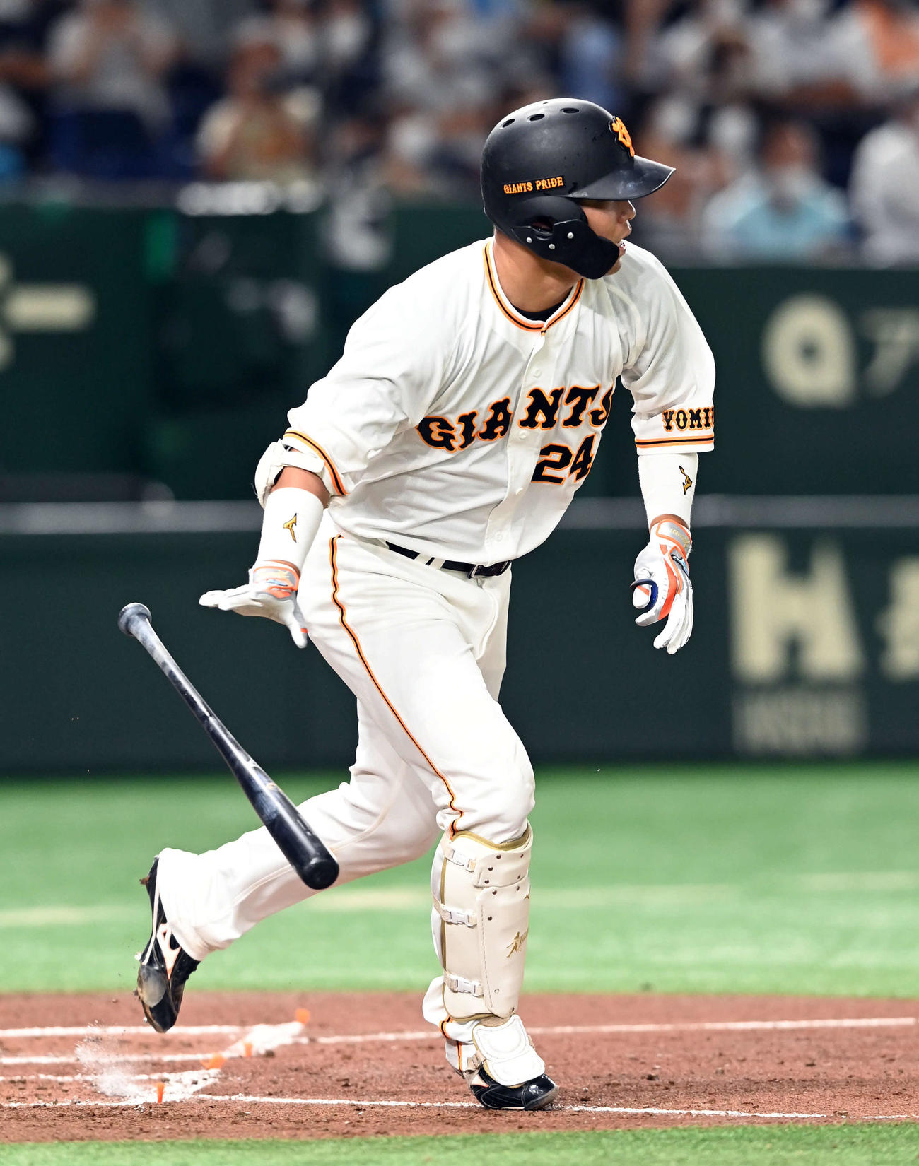 巨人対阪神　2回裏巨人無死二、三塁、中前に適時打を放つ大城（撮影・たえ見朱実）