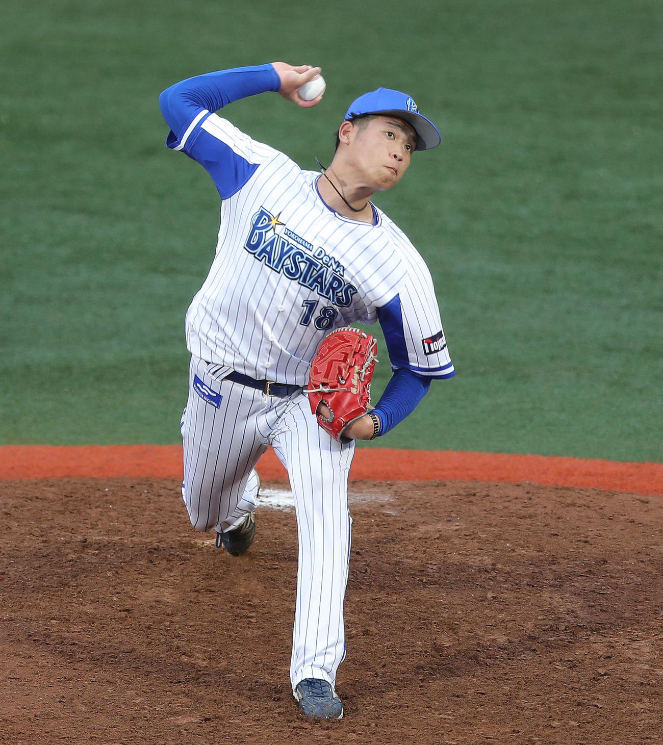 DeNA対楽天　7回表、DeNA5番手で登板する小園（撮影・河田真司）