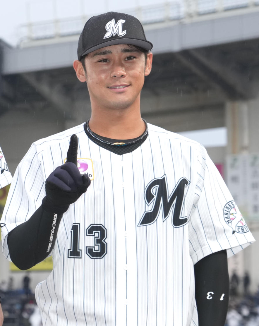 ロッテ平沢大河（2022年4月3日撮影）
