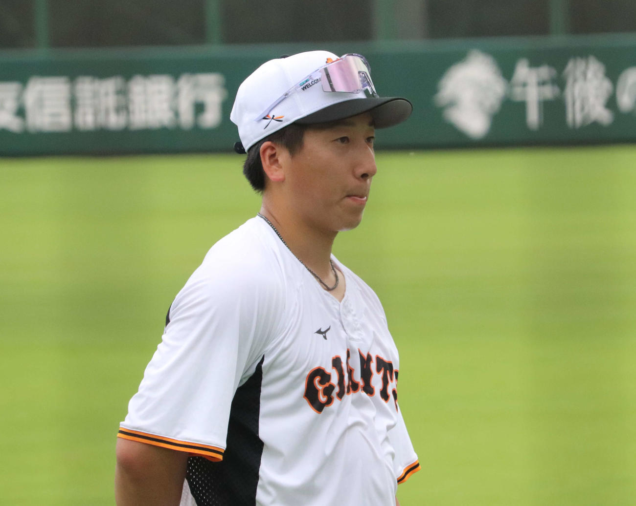 ジャイアンツ球場でシート打撃に登板した巨人の守護神・大勢（撮影・小早川宗一郎）