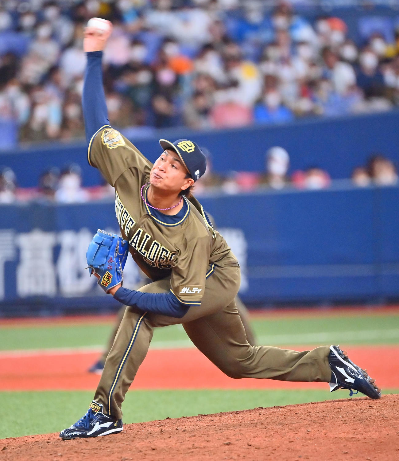 オリックス対日本ハム　9回表に登板するオリックス宇田川（撮影・和賀正仁）