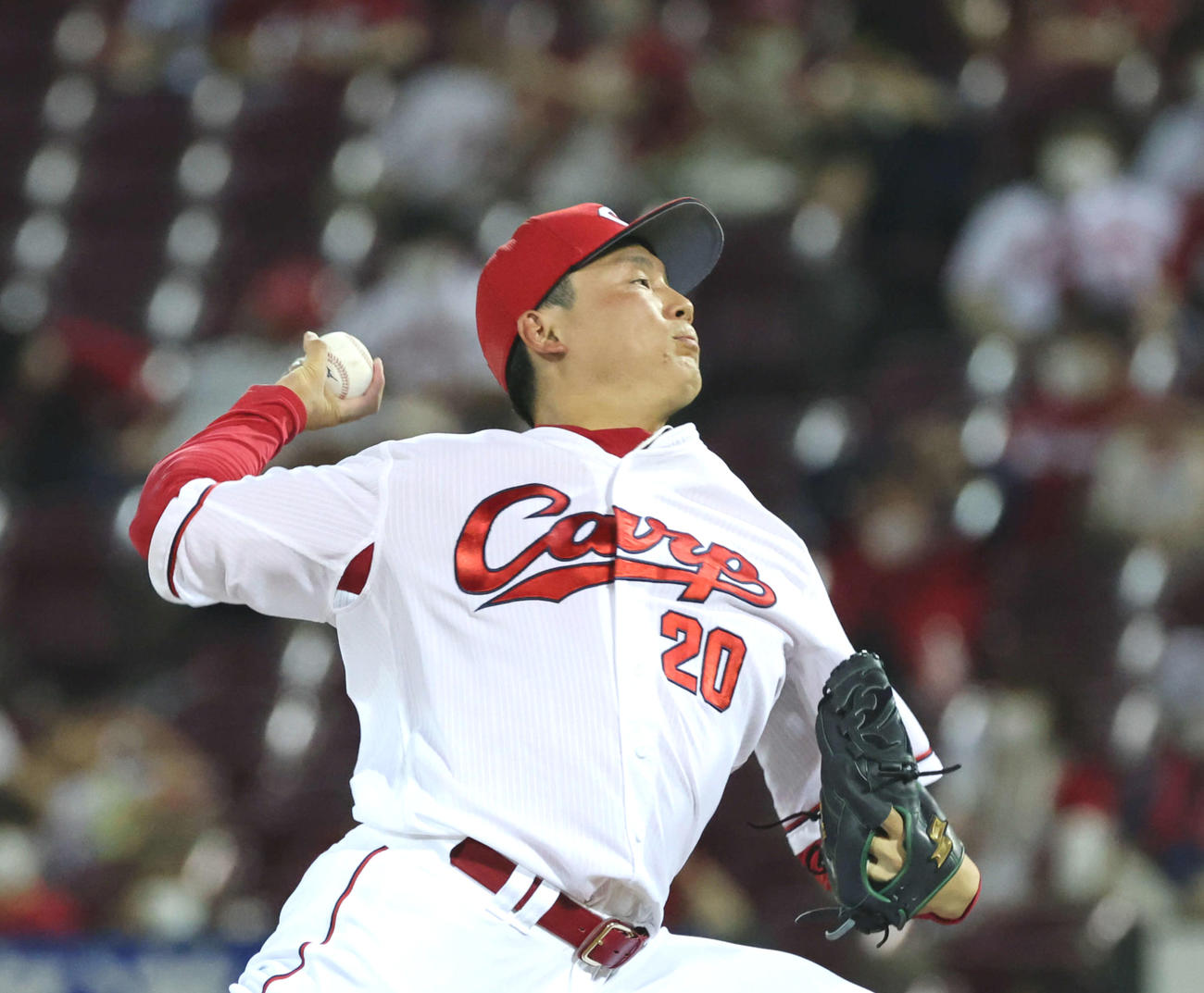 7日阪神戦の9回、2点ビハインドで登板した広島栗林良吏