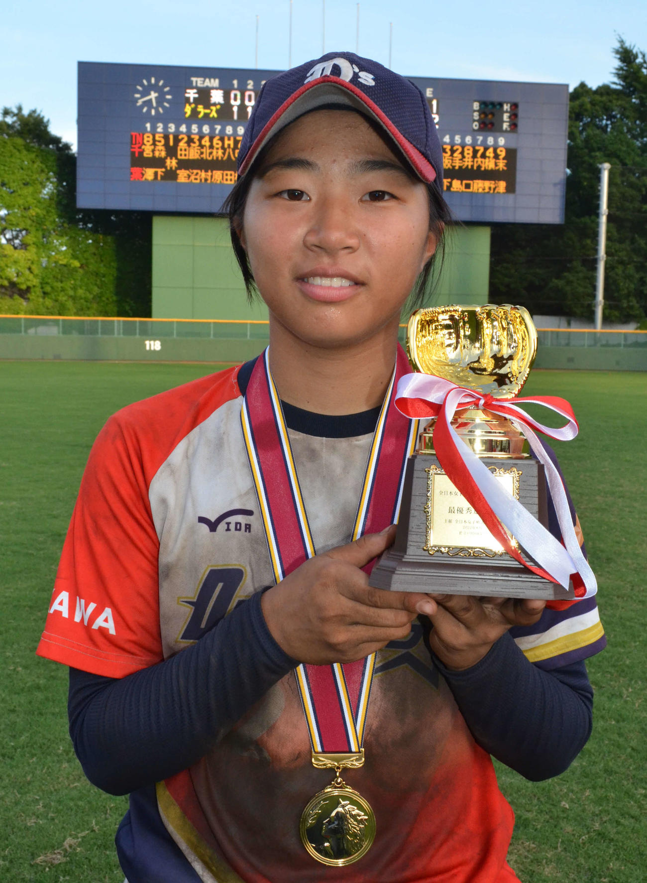 MVPに輝いたダラーズの野崎初季（撮影・吉池彰）