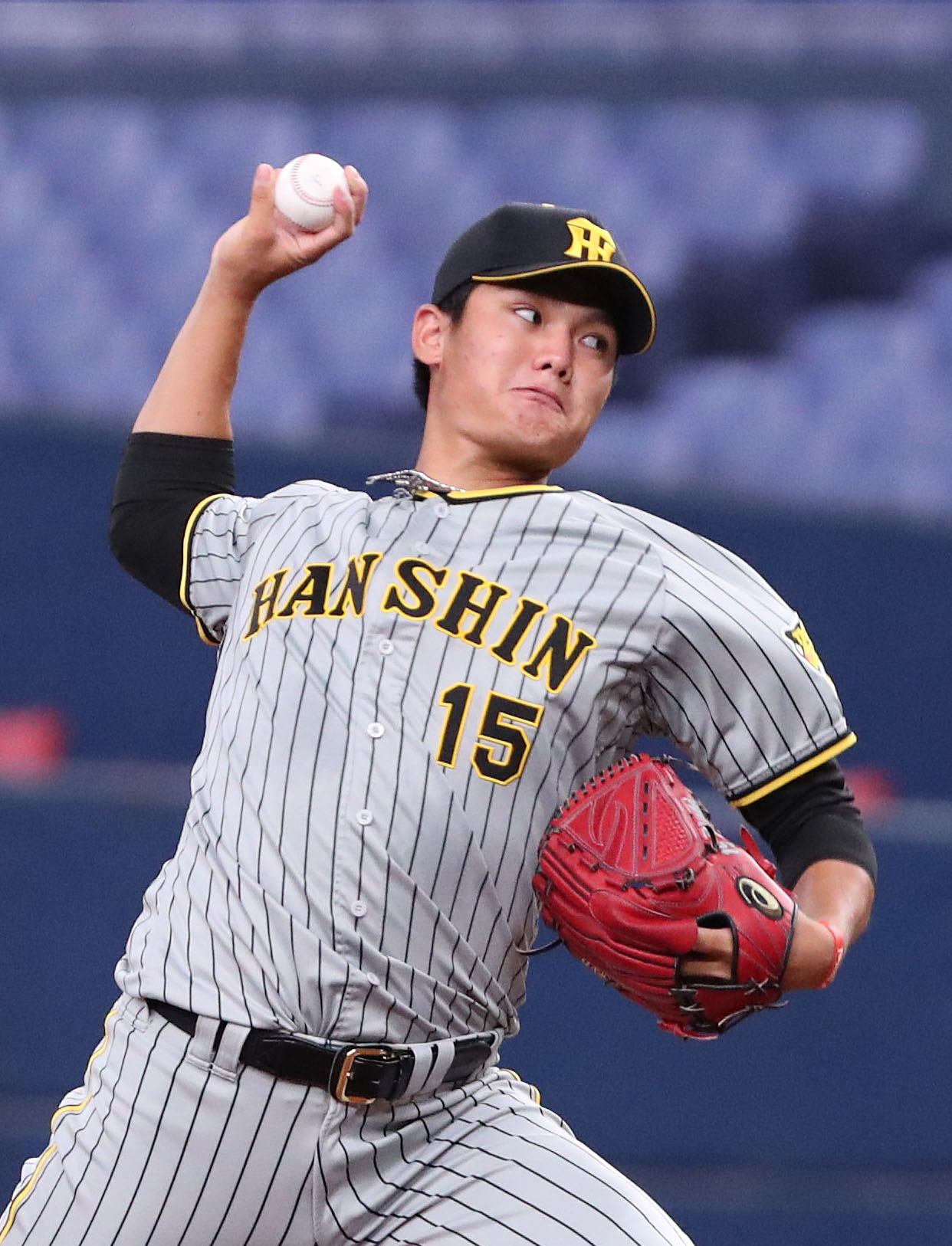 ウエスタン・リーグオリックス対阪神　オリックス戦に先発する西純（撮影・白石智彦）