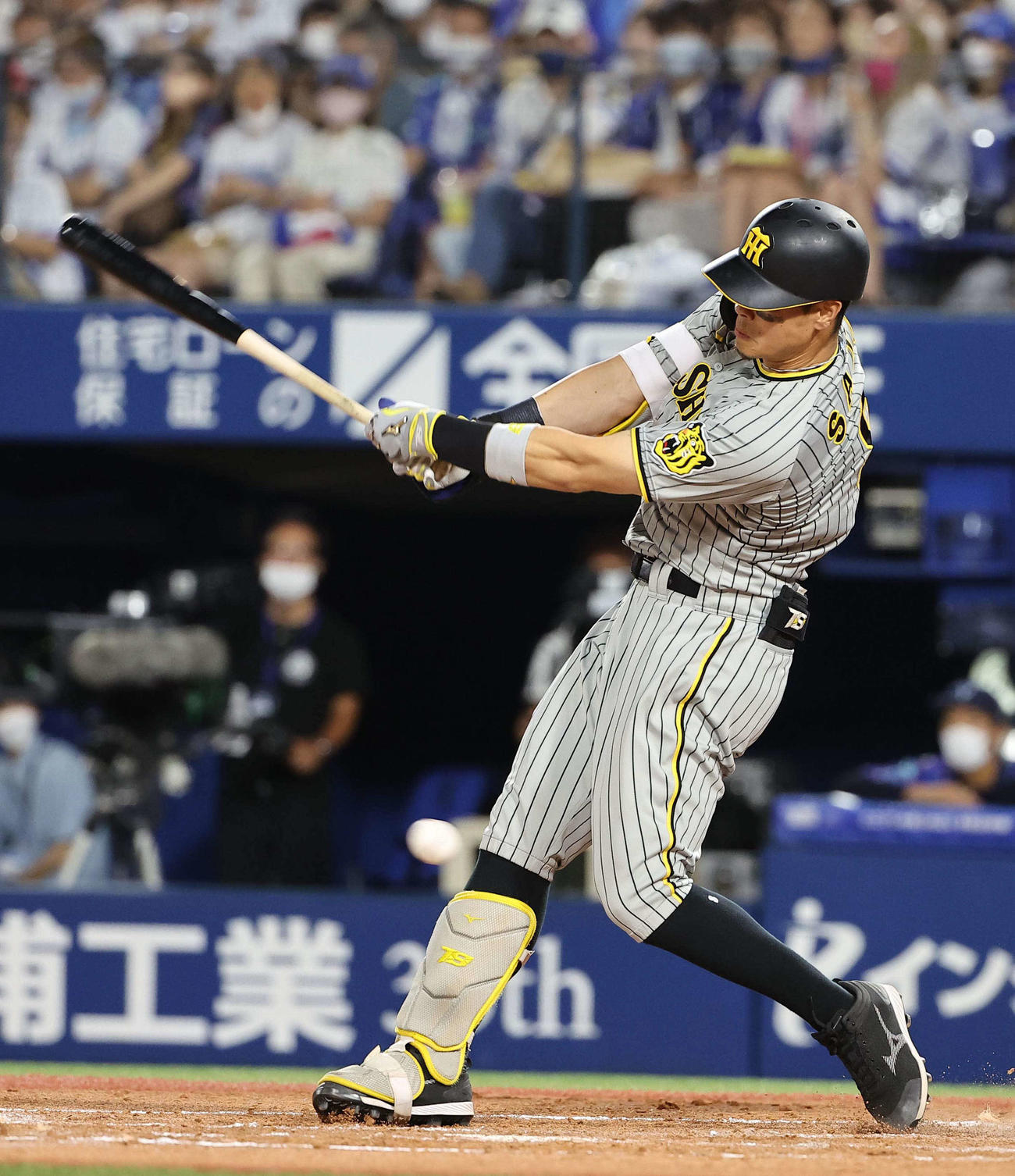 DeNA対阪神　5回表阪神無死、佐藤輝は三振に倒れる（撮影・上田博志）
