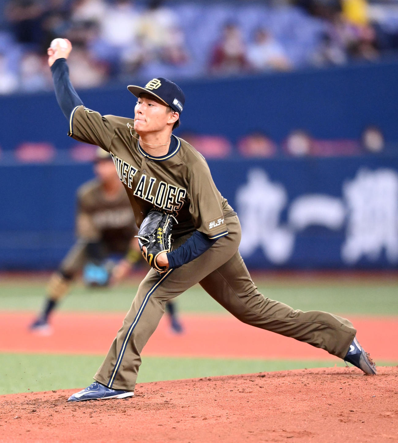 オリックス対楽天　オリックス先発の山本（撮影・前岡正明）