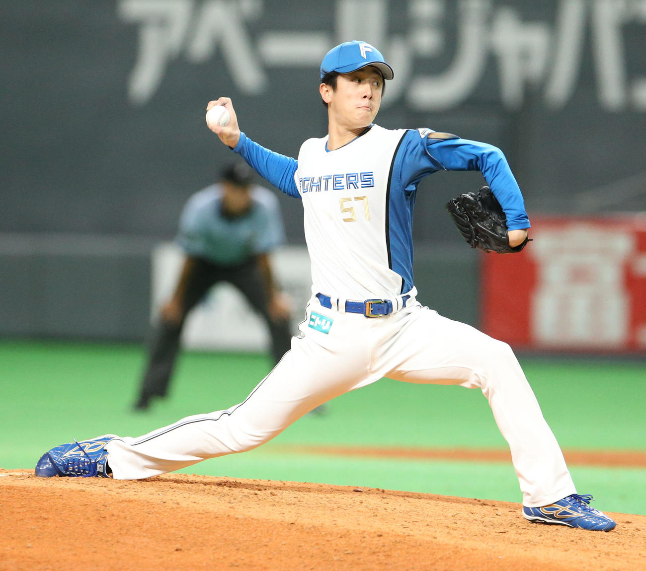 日本ハム対西武　日本ハム4番手の北山（撮影・佐藤翔太）