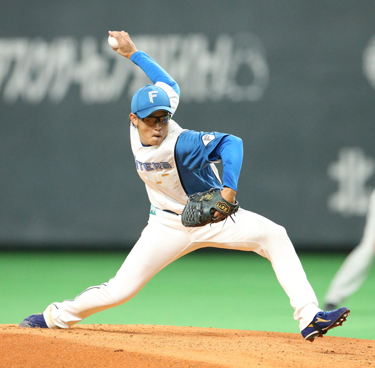 日本ハム対西武　日本ハム先発の鈴木（撮影・佐藤翔太）