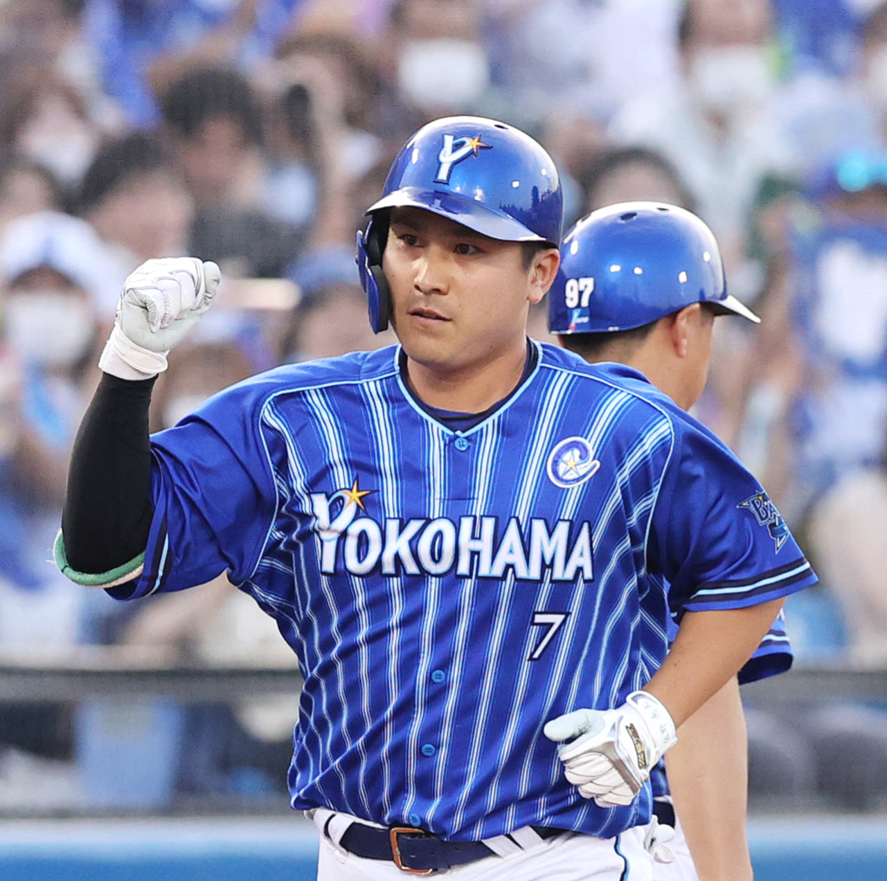 DeNA佐野恵太（2022年7月1日撮影）