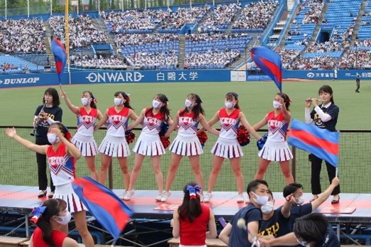 慶大応援指導部（NPBエンタープライズ提供）