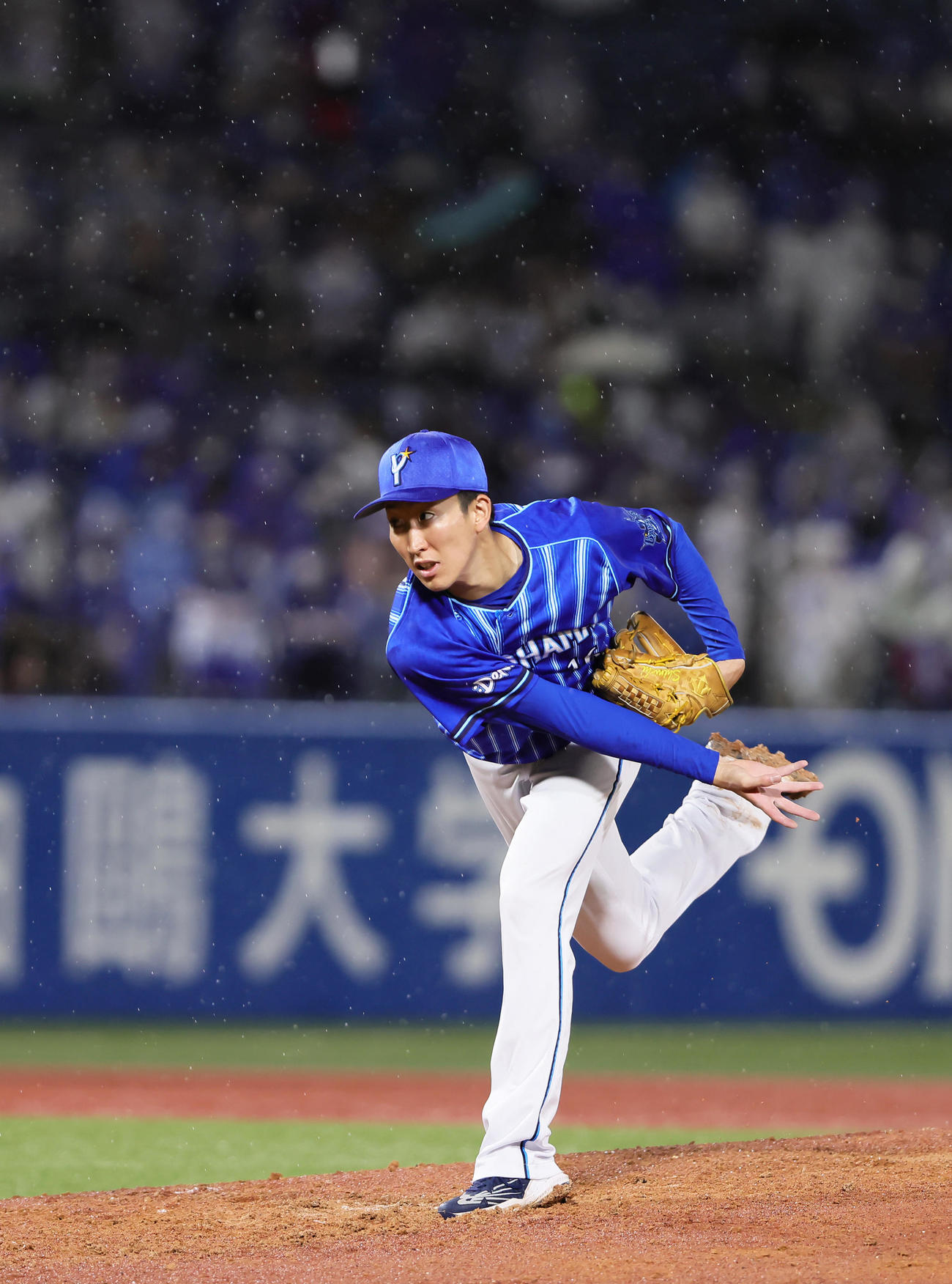 ヤクルト対DeNA  DeNA先発の大貫（撮影・足立雅史）