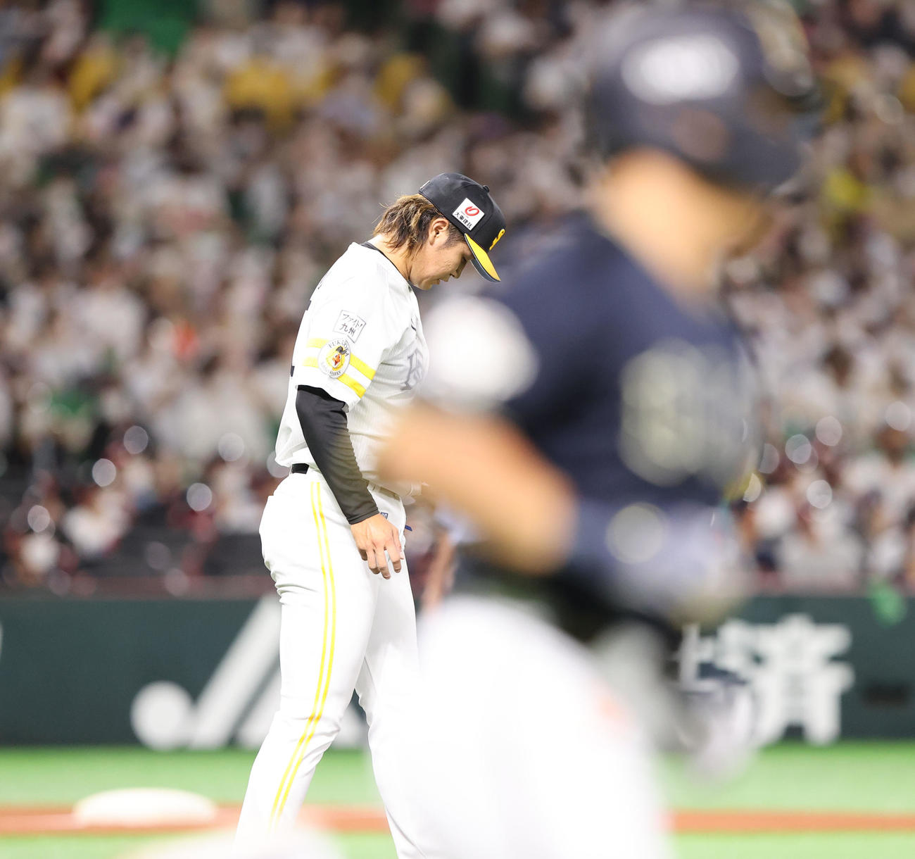 ソフトバンク対オリックス　1回表オリックス1死一塁、吉田正尚右越え2点本塁打を浴びた杉山一樹（撮影・梅根麻紀）