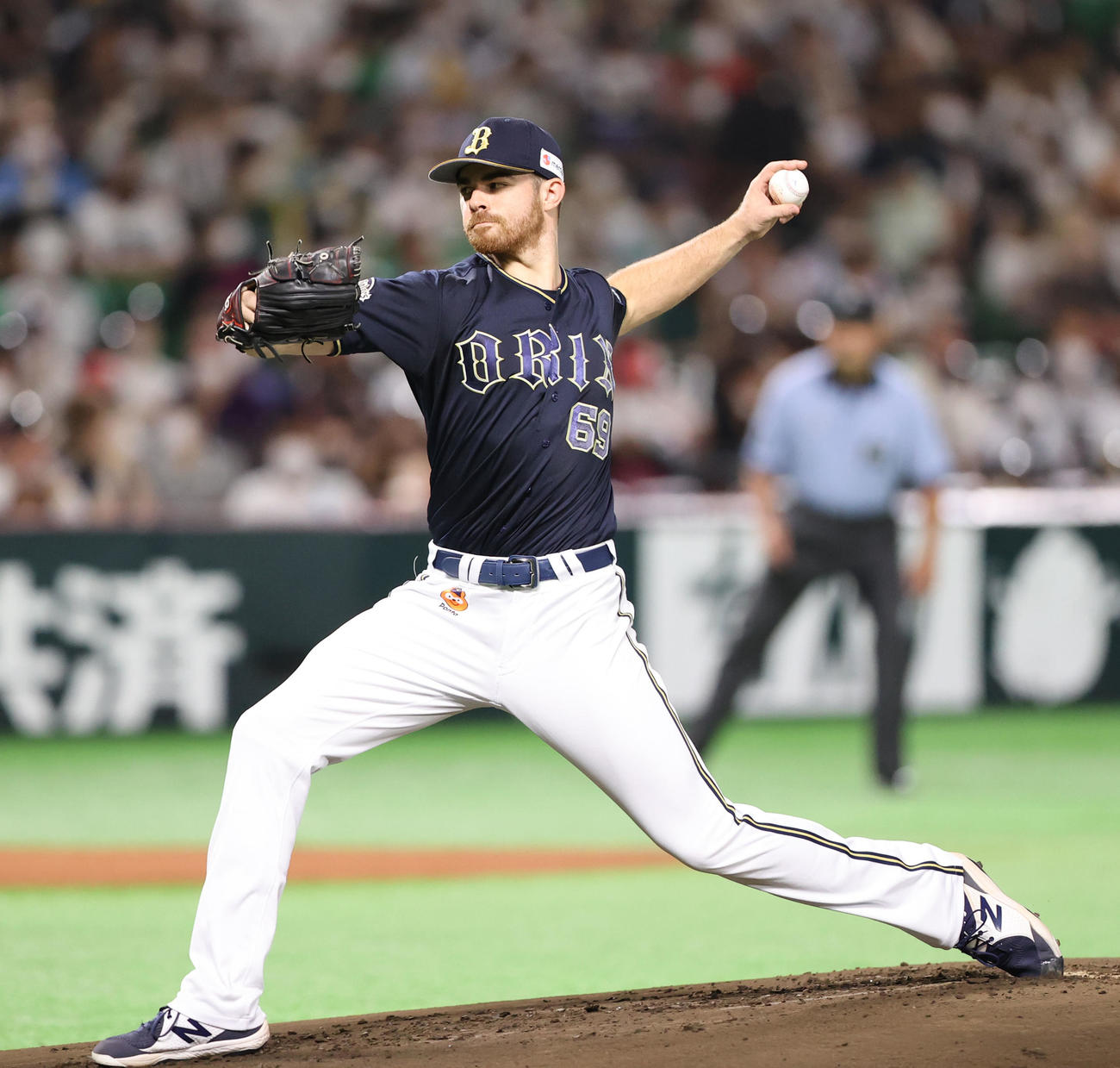 ソフトバンク対オリックス　先発・ビドル（撮影・梅根麻紀）